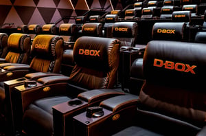 D-BOX chairs in a movie theater