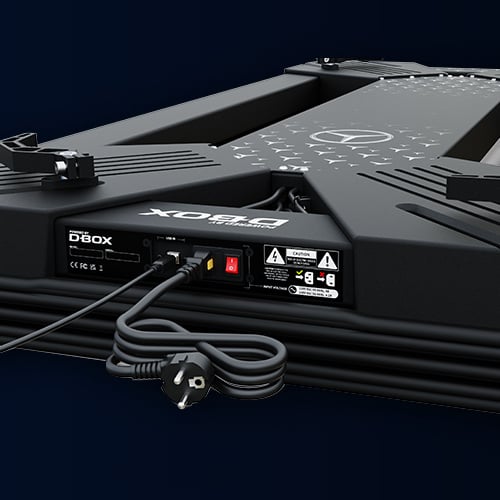 A sleek platform design embedded with four D-BOX G5 haptic actuators