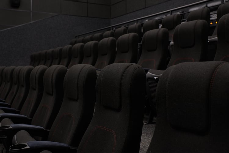 Seats in a movie theater